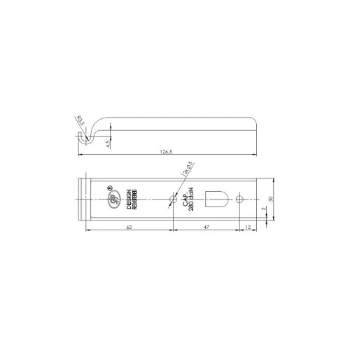 Contraplaca inchizator metalica 280 kg pentru remorca sau oblon — imaginea 2