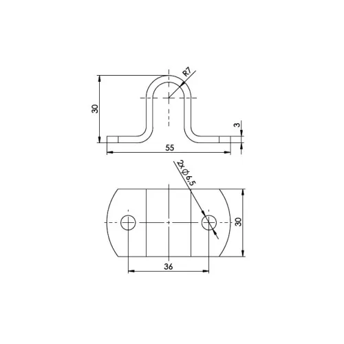 Contraplaca metalica pentru inchizator 700 kg remorca container sau oblon — imaginea 2