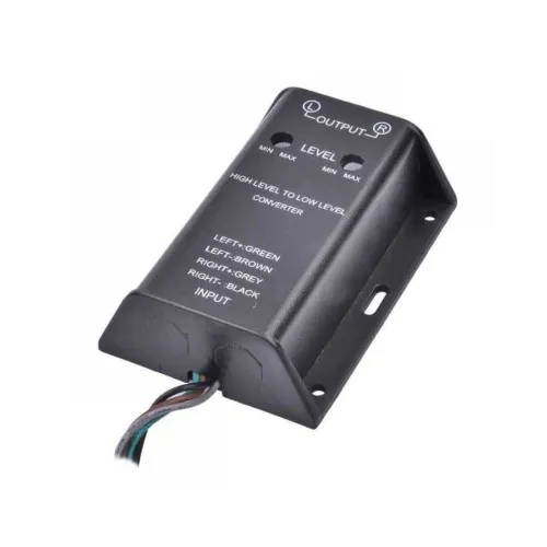 Convertor semnal audio auto Hi Low pentru amplificator cu iesire RCA reglabila