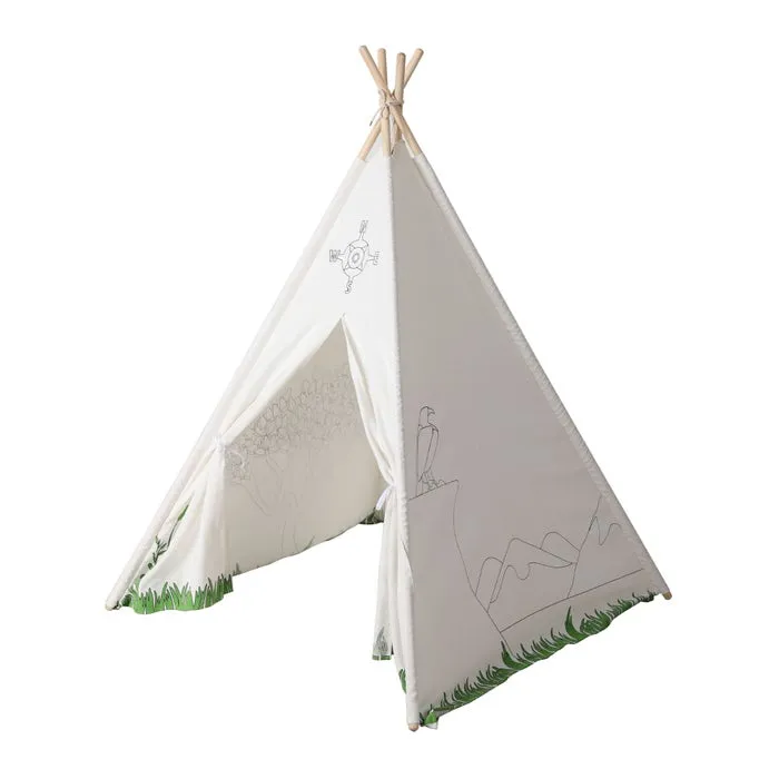 Cort copii, stil indian, 61095C2-SY8, policoton, interior, 120 x 120 x 155 cm