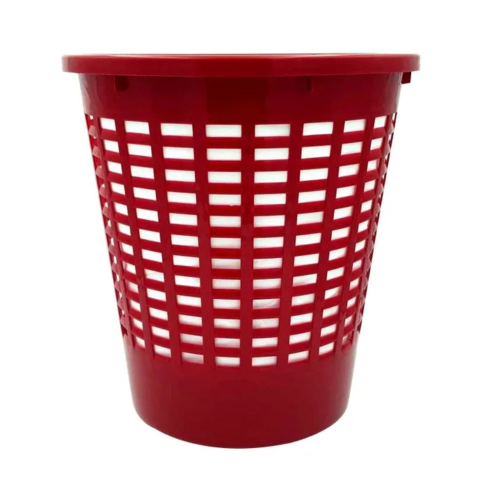 Cos de gunoi, Alisan Venetia 95004, pentru birou, polipropilena, forma cilindrica, rosu, 10 L
