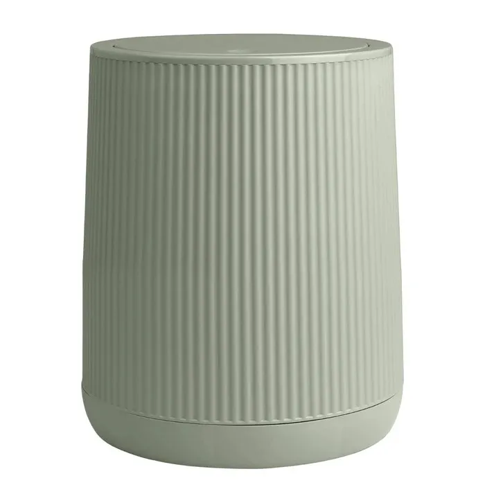 Cos de gunoi, Okyanus Home Nida OKY-388, plastic, forma cilindrica, verde, 5 L
