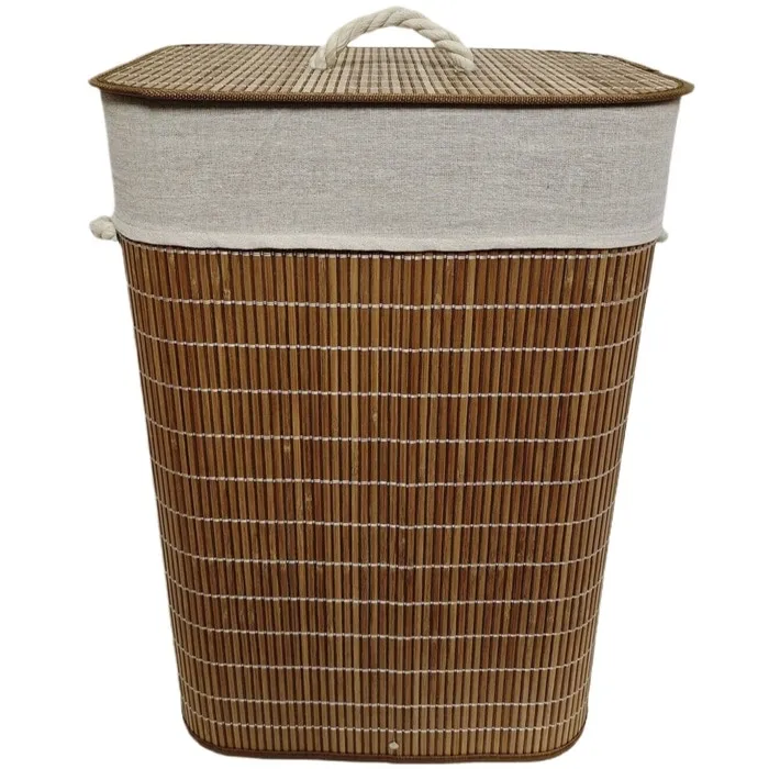 Cos de rufe Caressa HY23110, bambus, natur, 40 x 30 x 57 cm, 66 L