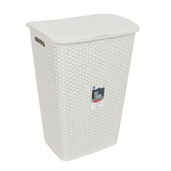 Cos de rufe My Style, plastic, alb, 42.8 x 33 x 60.4 cm, 55 L