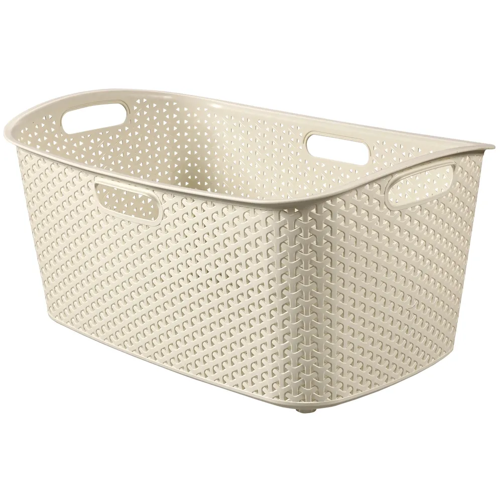 Cos de rufe My style, plastic, alb, 60 x 39 x 27.8 cm, 47 L