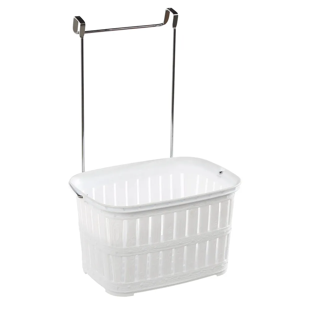 Cos depozitare din plastic SF003, alb, prindere pe usa