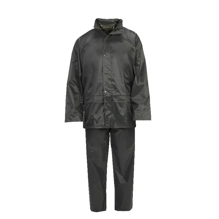 Costum protectie Site, compus din pantaloni si jacheta cu gluga, marime XL, verde inchis