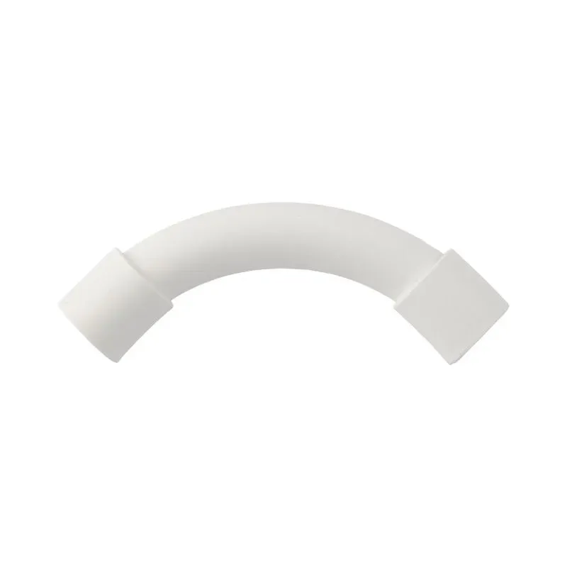 Cot 90° tub rigid, 18 mm, alb