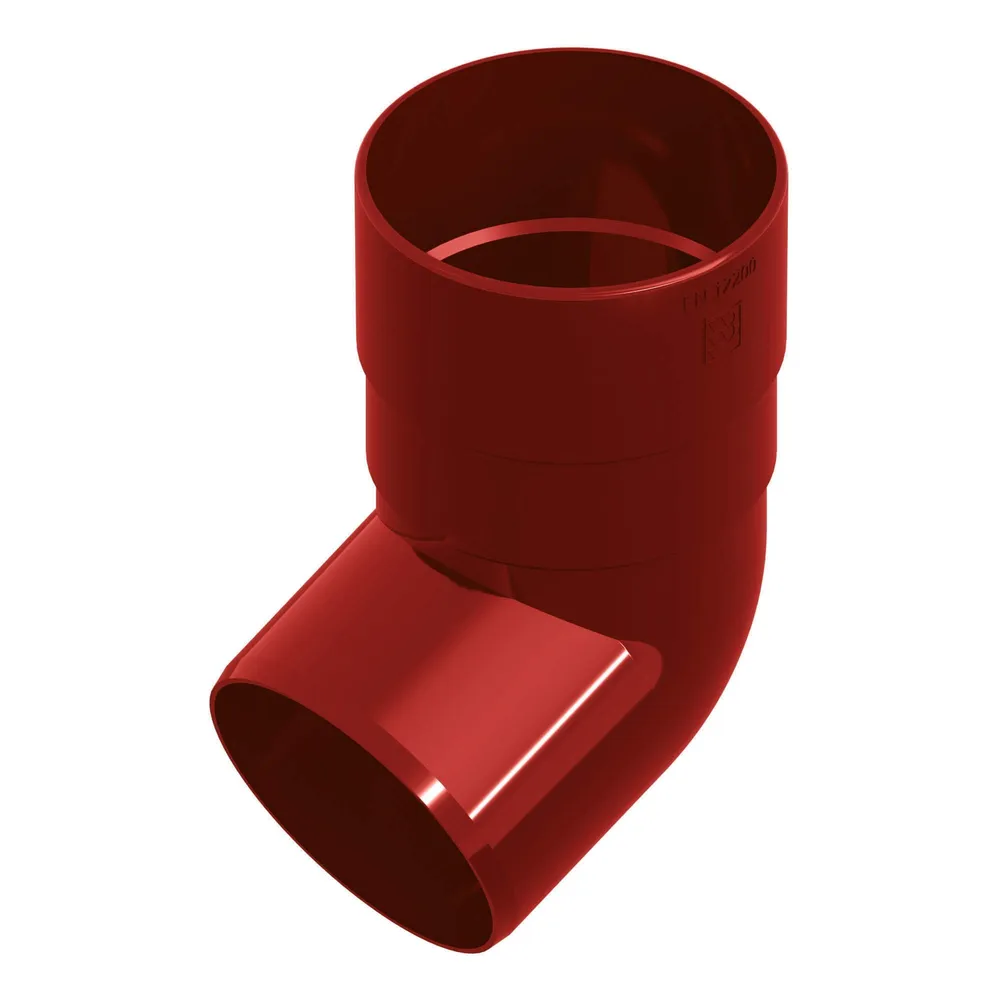 Cot burlan, PVC, 67.5°, Ø 80 mm, rosu