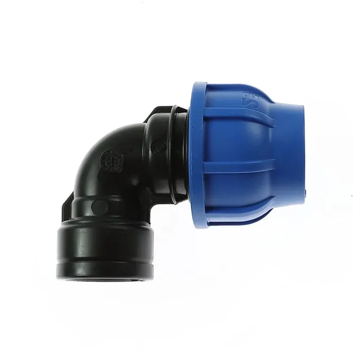 Cot compresiune PEHD, filet interior, D 63 mm x 2", 90 grade