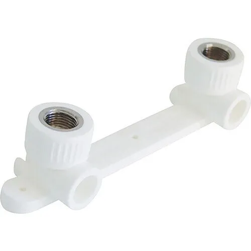 Cot cu prindere pe perete, dublu special, 20x1/2” FI, PPR alb