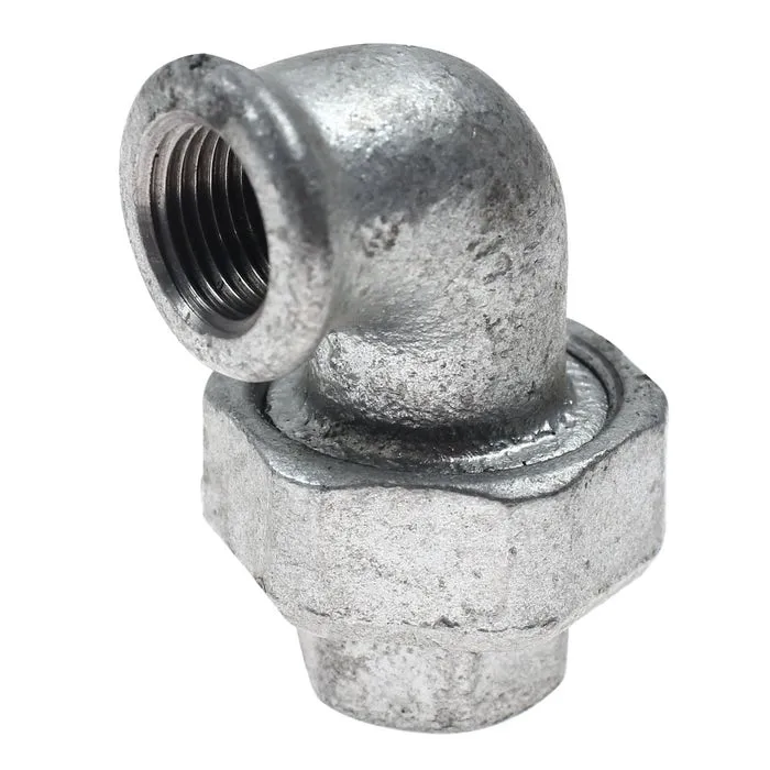Cot cu racord olandez 95, fonta zincata, FI - FI, 2"