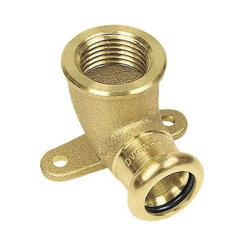 Cot cupru presare 1/2" x 15mm pentru prindere perete