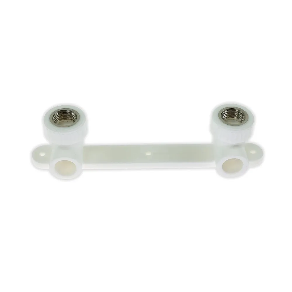 Cot dublu PPR, prindere perete, D 20 mm x 1/2", filet interior, alb, 90 grade