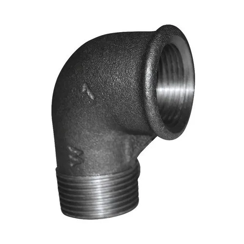 Cot negru 90 grade, filet interior/exterior, 3/8" x 3/8", fonta maleabila