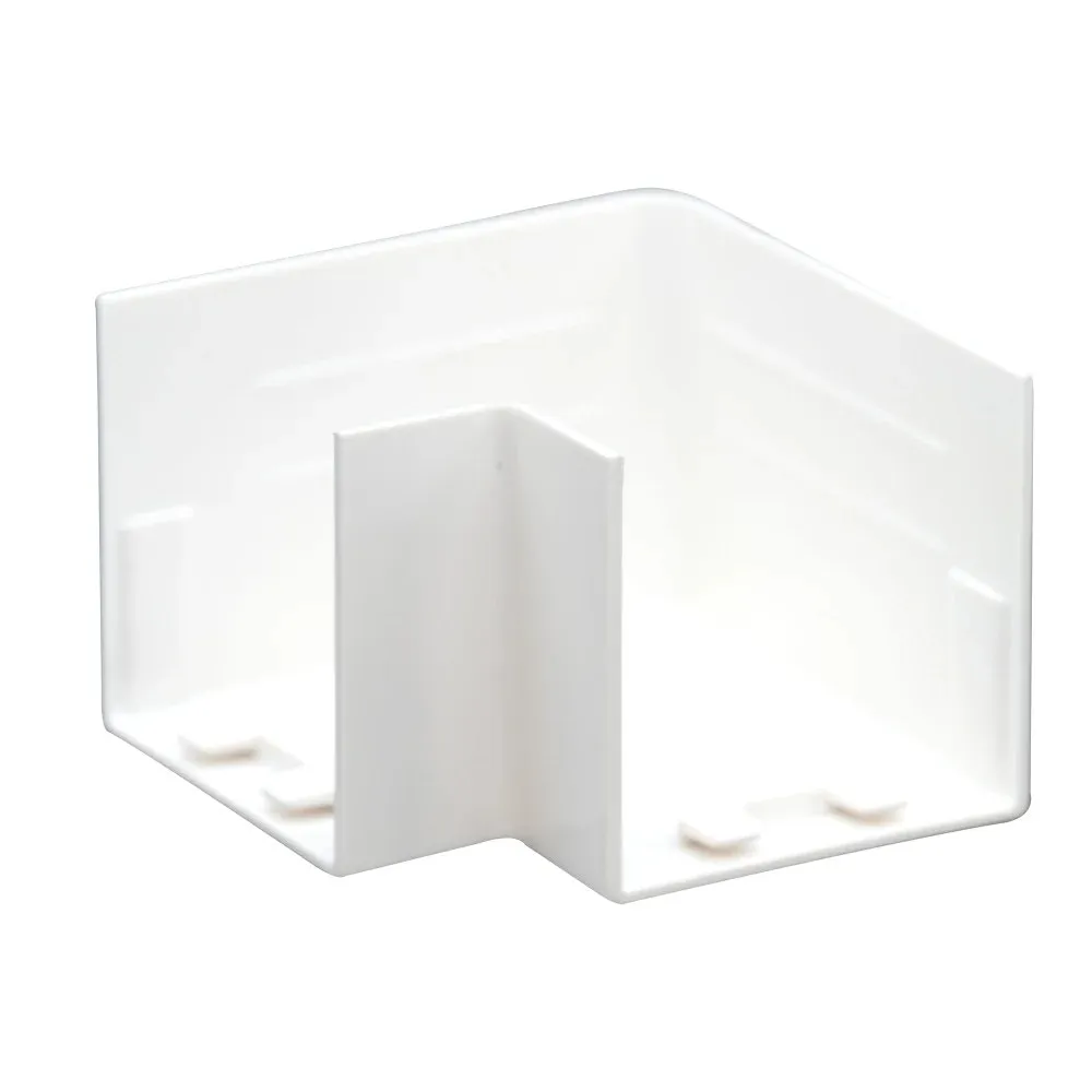 Cot plan pentru canal cablu, 40 x 25 mm, alb (set 2 buc)