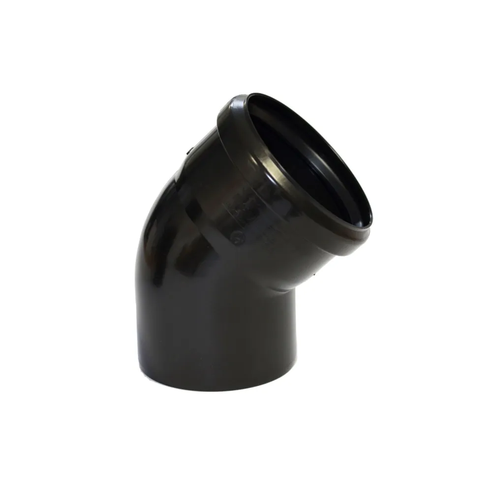 Cot polipropilena, fonoabsorbant, ignifugat, Ø 110 mm, 45°