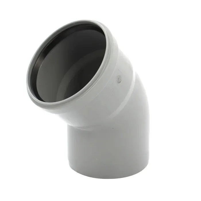 Cot polipropilena, pentru scurgere, gri, D 110 mm, 45 grade