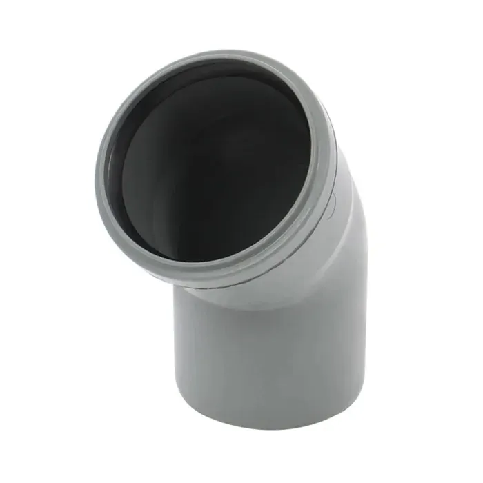 Cot polipropilena, pentru scurgere, gri, D 125 mm, 45 grade