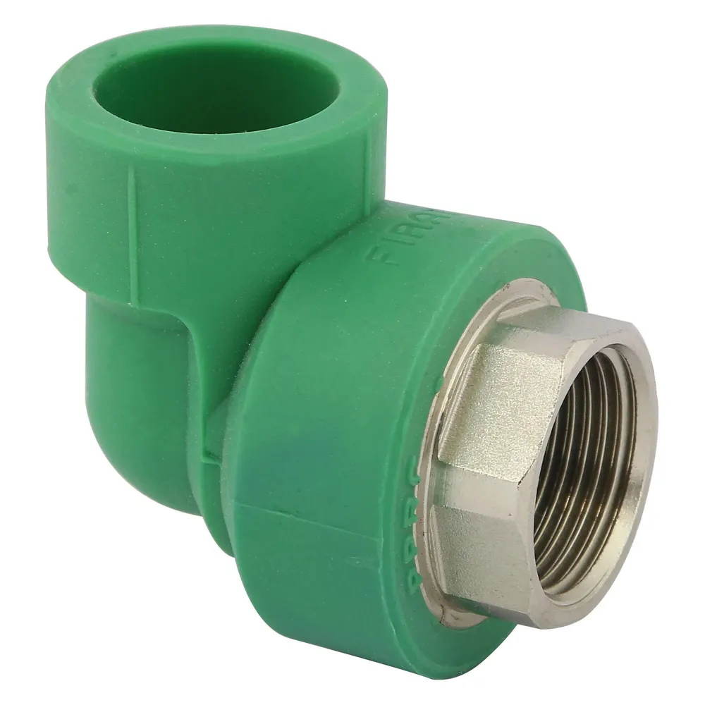 Cot PP, 25 mm x 1/2", filet interior, verde, 90 grade