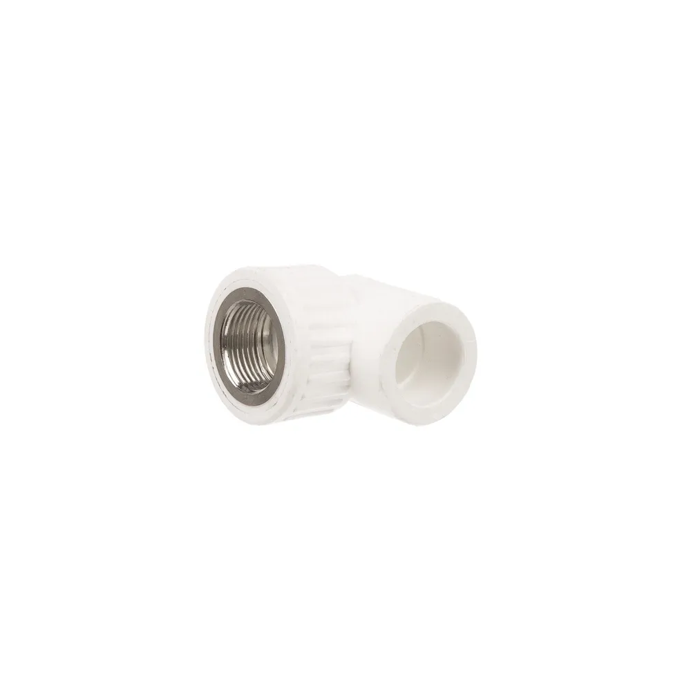 Cot teava PPR, 90 grade, filet interior, Ø 32 mm x 3/4', alb