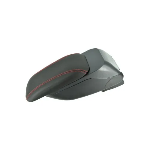 Cotiera auto universala cu baza metalica negru cusatura rosie — imaginea 7