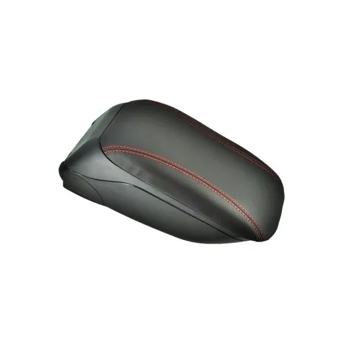 Cotiera auto universala cu baza metalica negru cusatura rosie — imaginea 6
