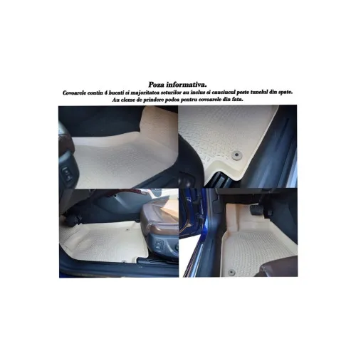 Covoare cauciuc tavita Bej compatibile Audi Q8 2018-> Cod: 3D 61120B / A10 — imaginea 4