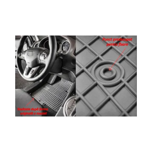 Covoare interior cauciuc El Toro compatibile Nissan Qashqai I +2 Crossover +2 2006–2013 P50 — imaginea 2