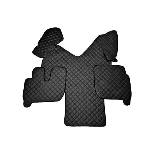 Covor auto imitatie piele dedicat Camion Iveco Stralis ,Cutie automata Negru/Rosu