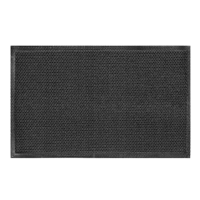 Covor intrare interior / exterior Hamat Blitz 3 D 314, 45 x 75 cm, poliester, negru, dreptunghiular
