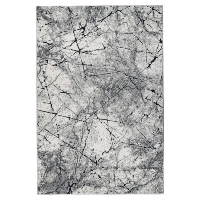Covor living / dormitor Apollo 20471-0345, 80 x 150 cm, polipropilena frize + poliester, gri + bej + crem, dreptunghiular