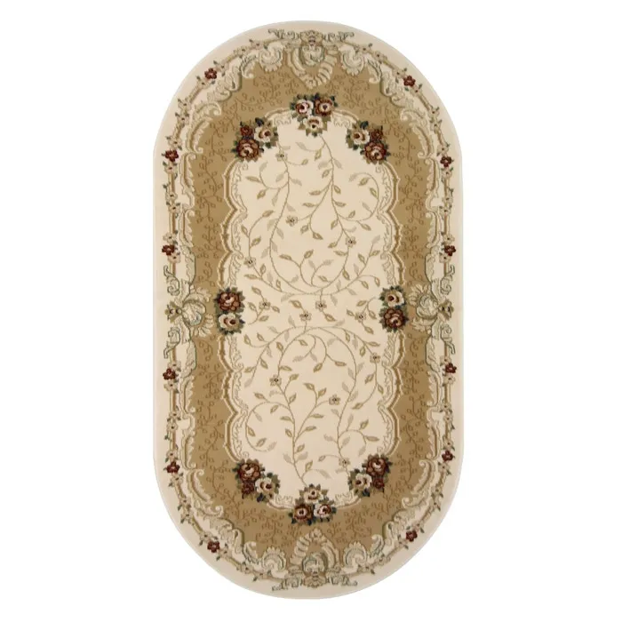 Covor living / dormitor Carpeta Atlas 30242-41333, 160 x 230 cm, polipropilena heat-set, bej, oval