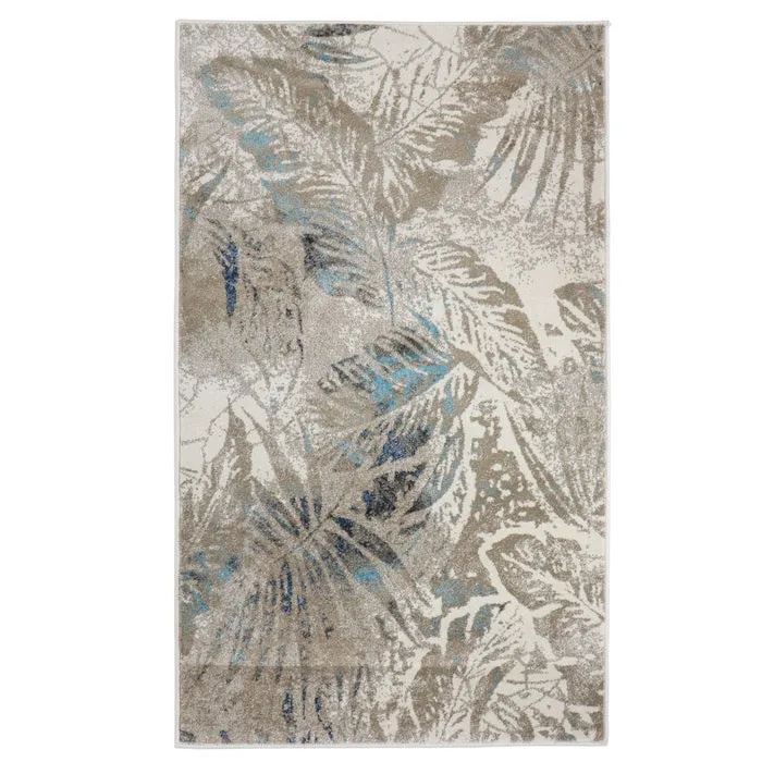 Covor living / dormitor Oriental Weavers Austin H 5604/OJ8, 200 x 285 cm, polipropilena, bej + turcoaz, dreptunghiular