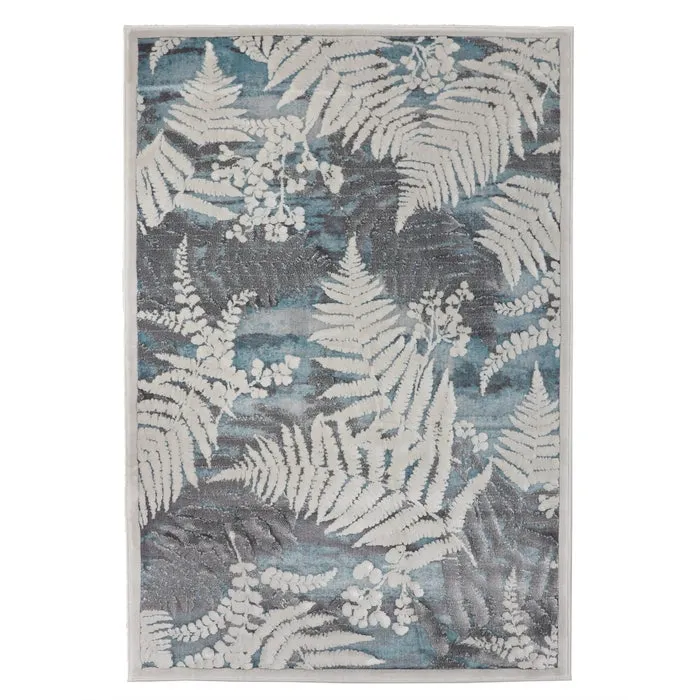 Covor living / dormitor Oriental Weavers Berlino L 4158/NO1, 120 x 170 cm, poliolefina + poliester, verde + gri, dreptunghiular