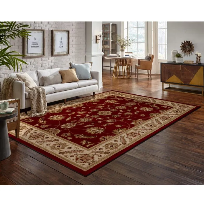 Covor living / dormitor Oriental Weavers Bristol 1339-CG1-R, 200 x 280 cm, polipropilena, rosu + bej + crem, dreptunghiular