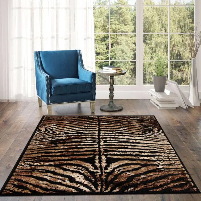 Covor living / dormitor Oriental Weavers Carrera K 139/CP5, 160 x 235 cm, polipropilena heat-set, maro, dreptunghiular