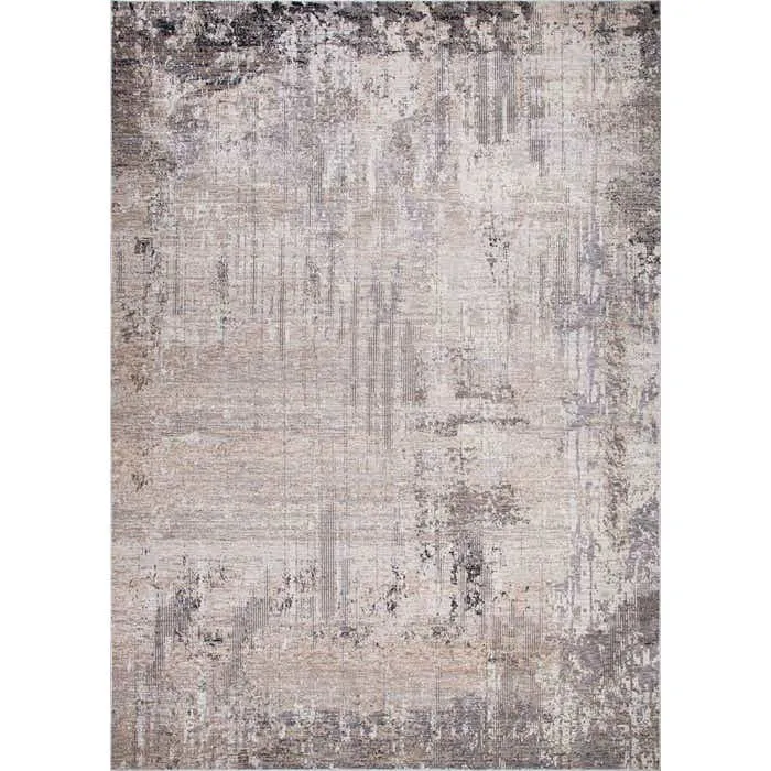 Covor living / dormitor Oriental Weavers Nebulous X 0002/RD9, 240 x 340 cm, poliester, bej + crem + gri, dreptunghiular