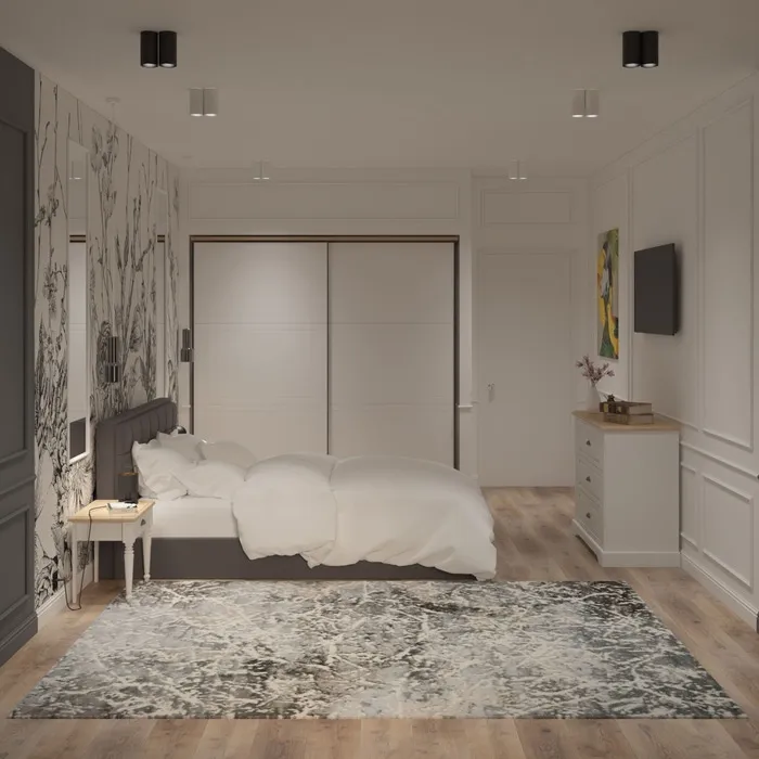 Covor living / dormitor Oriental Weavers Zoe L 2060/OL9, 200 x 280 cm, poliester heat-set, gri + alb, dreptunghiular