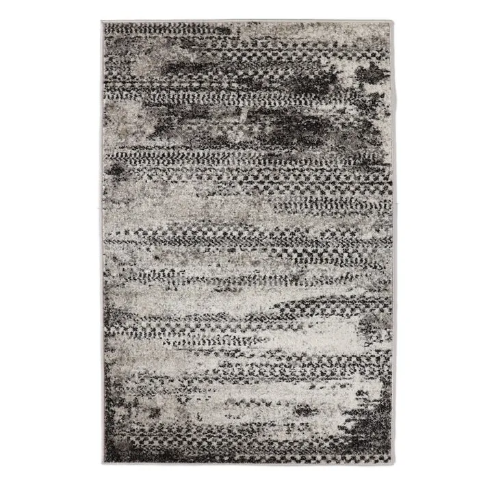 Covor living / dormitor Phoenix 30031-0244, 80 x 150 cm, polipropilena frize, bej + crem + gri, dreptunghiular
