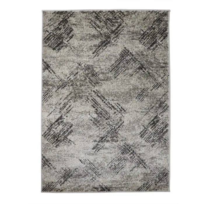 Covor living / dormitor Phoenix 30281-0244, 160 x 230 cm, polipropilena frize, bej + crem + gri, dreptunghiular