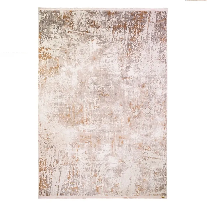 Covor living / dormitor Pierre Cardin Saphire OW04B, 80 x 150 cm, poliester + polipropilena, crem + gri + maro, dreptunghiular