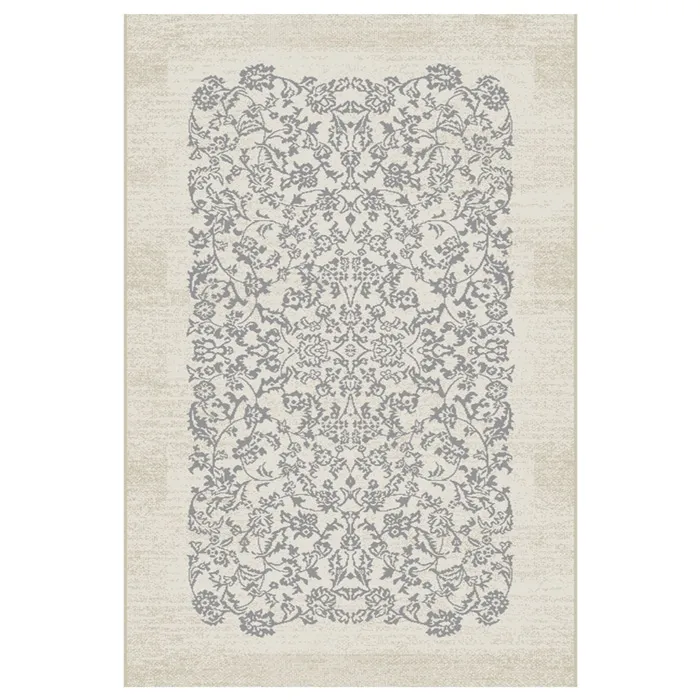 Covor living / dormitor Saga L 26ESE 1K, 160 x 230 cm, polipropilena heat-set + poliester, gri + crem, dreptunghiular