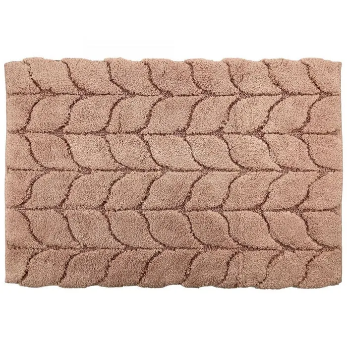 Covoras baie Saniplast Treccia, antiderapant, roz, 60 x 90 cm