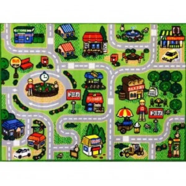 Covoras camera copii Davo Pro Stradute nylon multicolor dreptunghiular 100x133cm