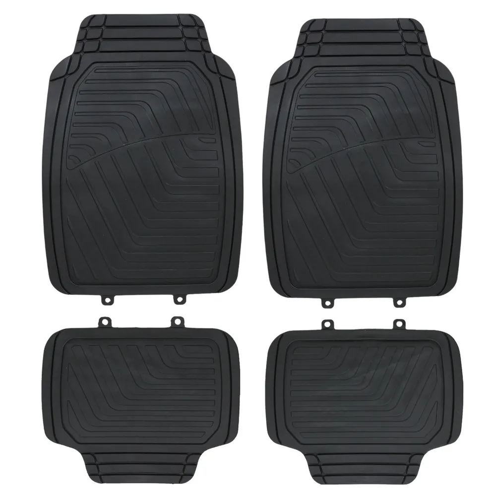 Covorase auto Premium Line, tip tavita, universale, cauciuc, 66 x 47 / 37 x 47 cm, negru, set 4 bucati