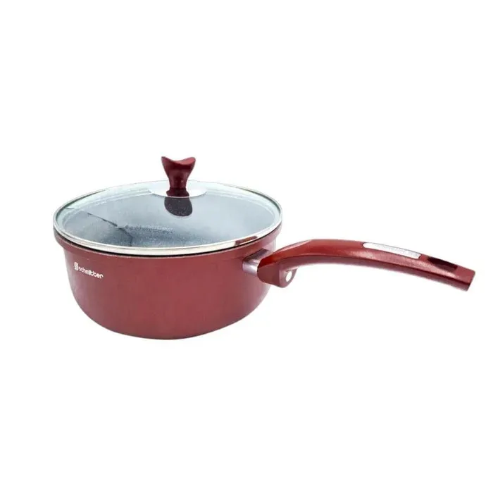 Cratita Schmitter, aluminiu turnat, interior ceramic, maro, 1.5 L, 16 x 8.5 cm