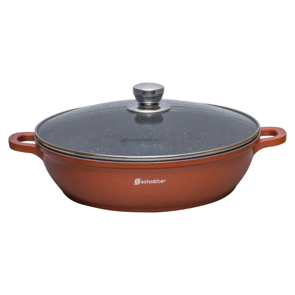 Cratita Schmitter, cu capac, aluminiu, 6.3 l, 32 cm