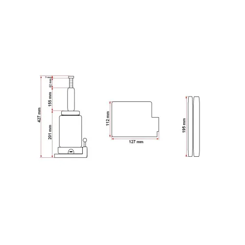 Cric hidraulic 12 tone 210mm /DISCRH12 — imaginea 2