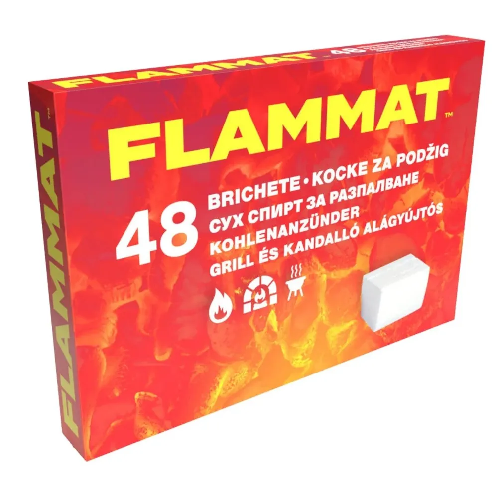 Cuburi pentru aprins focul Flammat, kerosen, 48 buc